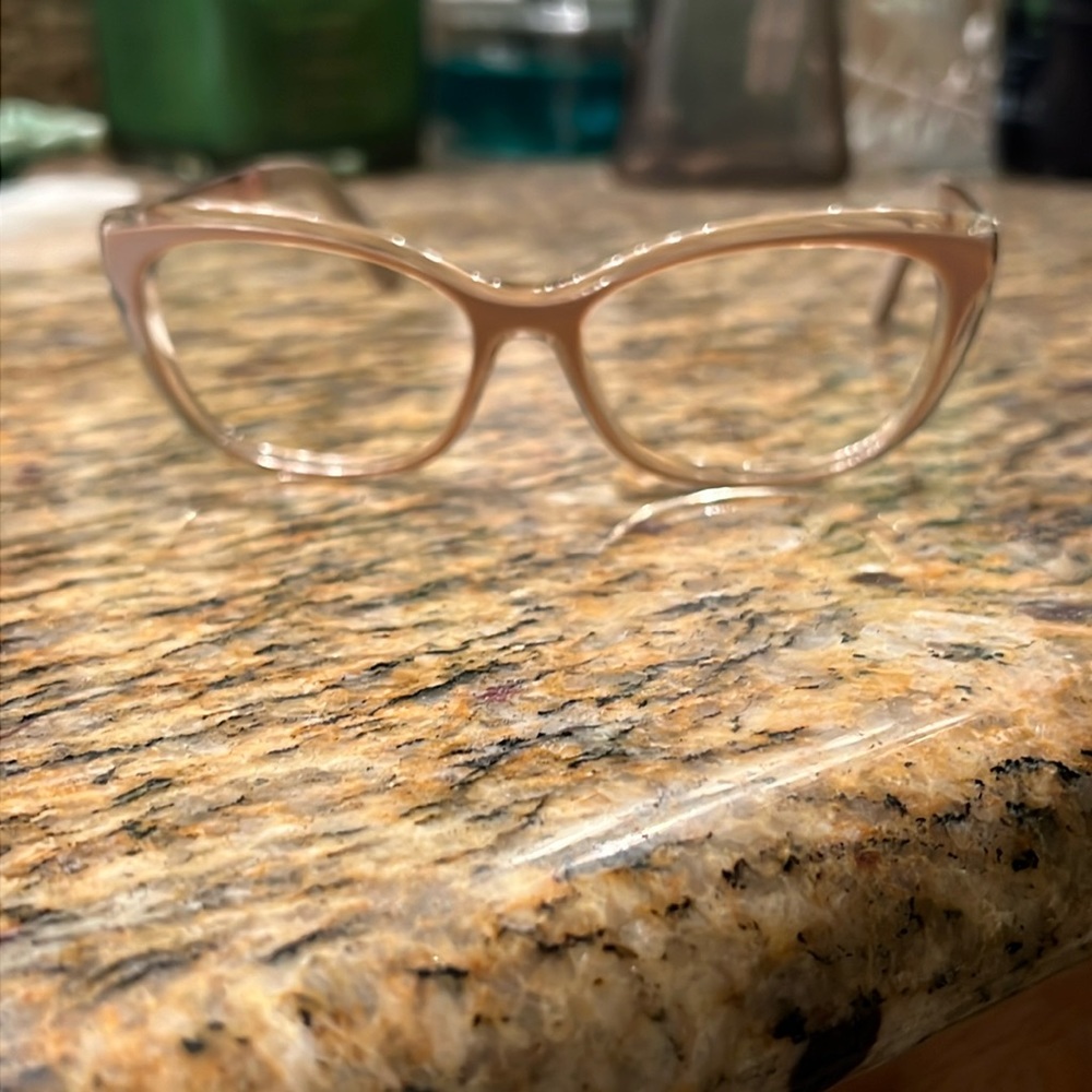 Jimmy Choo rose gold cat eye glasses